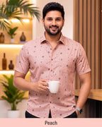 Buy 1 get 1 free - Rixo Printed Shirt -38 Size (Half Sleeve)