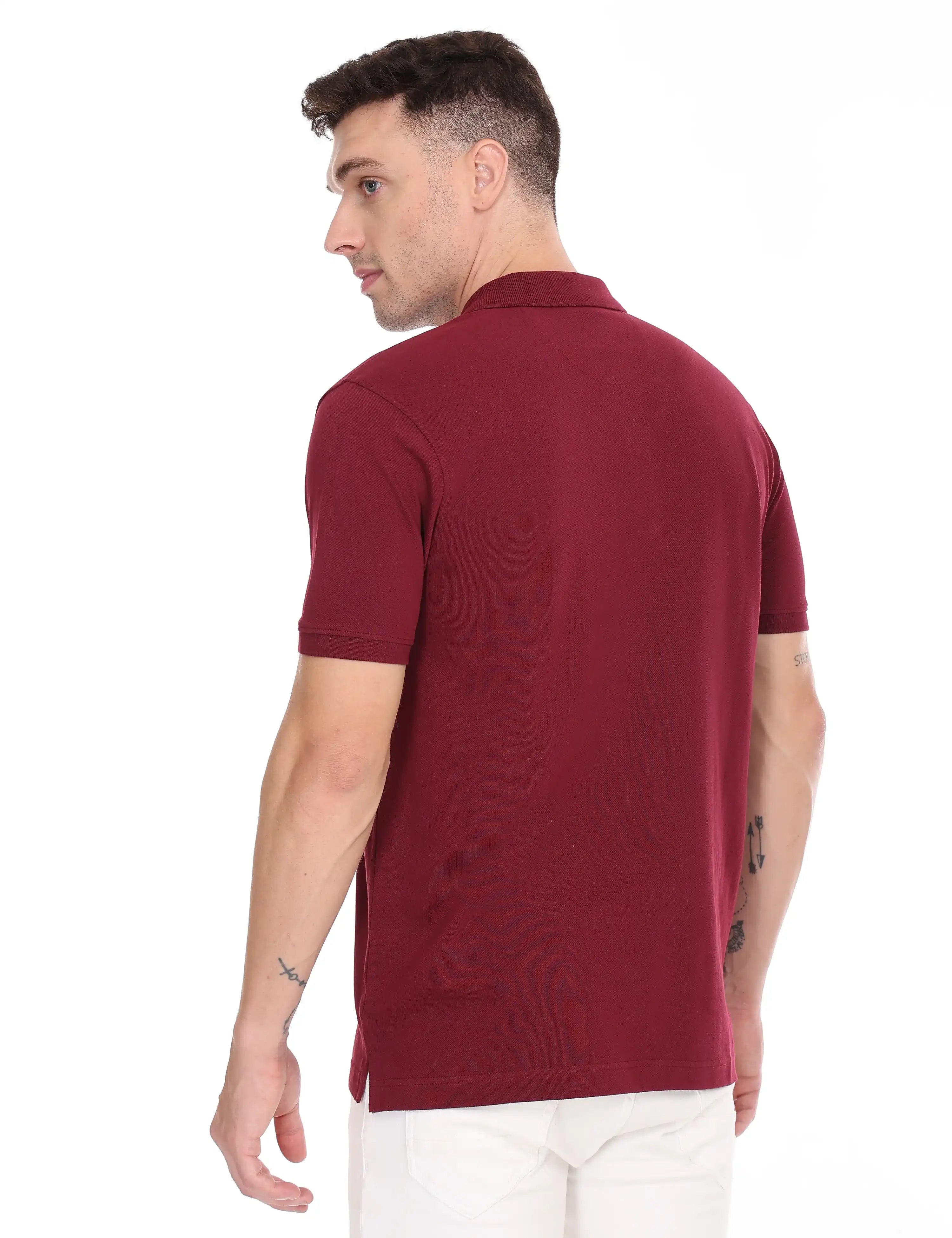 Maroon-colour-t-shirt-for-men