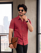 3 Pcs Combo Half Sleeve Lycra Shirts - size 40