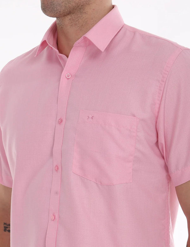 Pink-colour-shirt-half-sleeve Hover Image