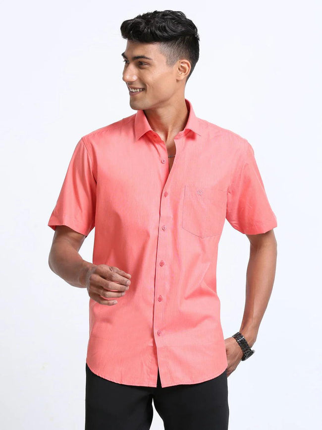 Rixo-pink-plain-colour-shirts Hover Image