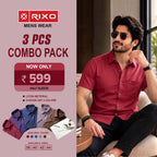 3 Pcs Combo Half Sleeve Lycra Shirts - size 42