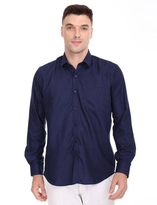 Cool Club Plus Cotton Blue Colour Shirt Full Sleeve 31009 Main Image