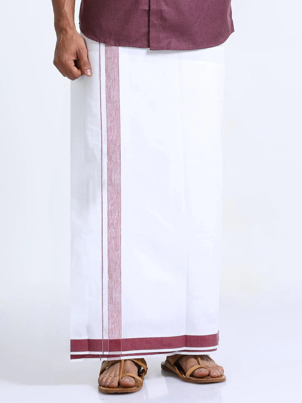 brown-border-dhoti