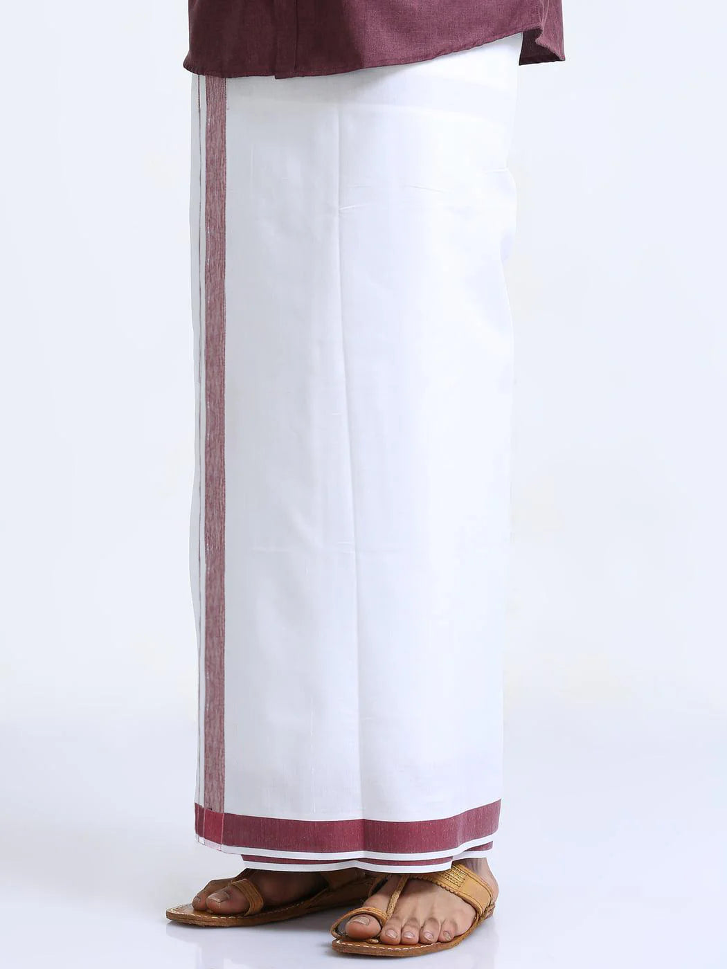 brown-border-double-dhoti