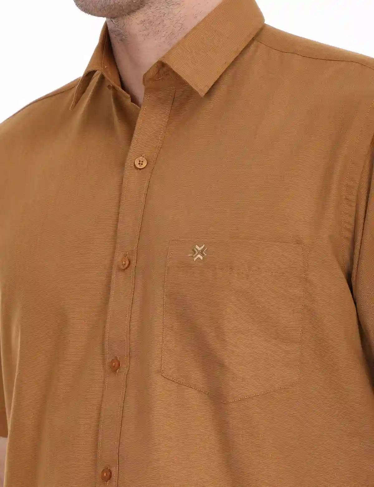 brown-colour-half-sleeve-shirt-for-men