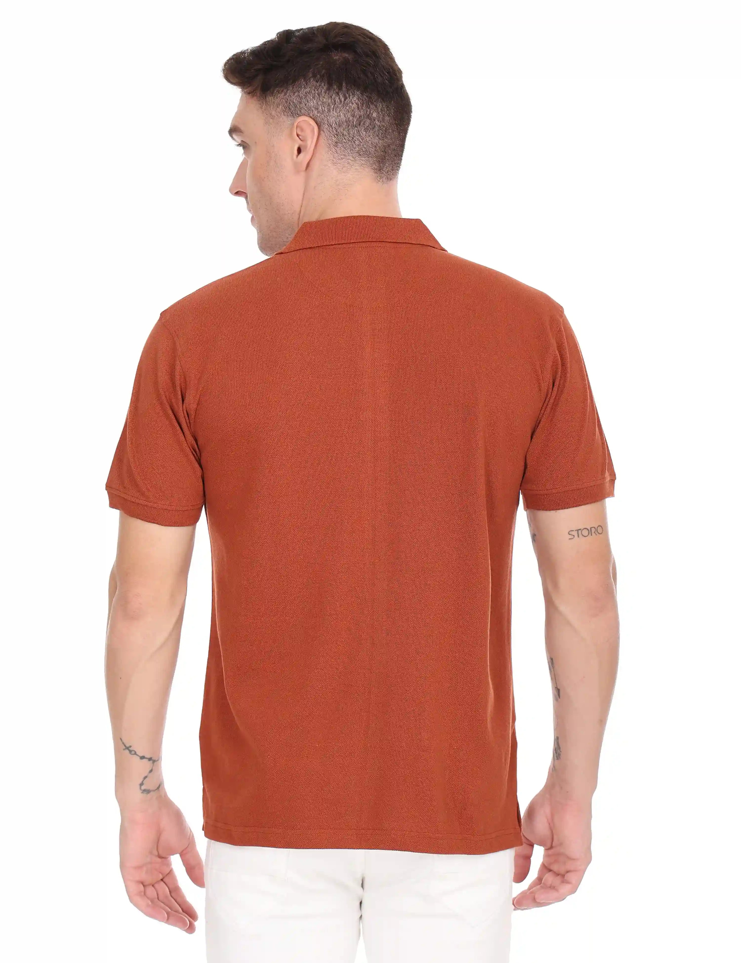 collar-t-shirts-for-men-coral-mustard