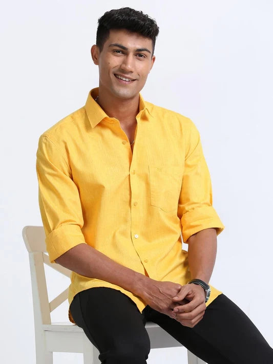 golden-Colour-Cotton-Shirt