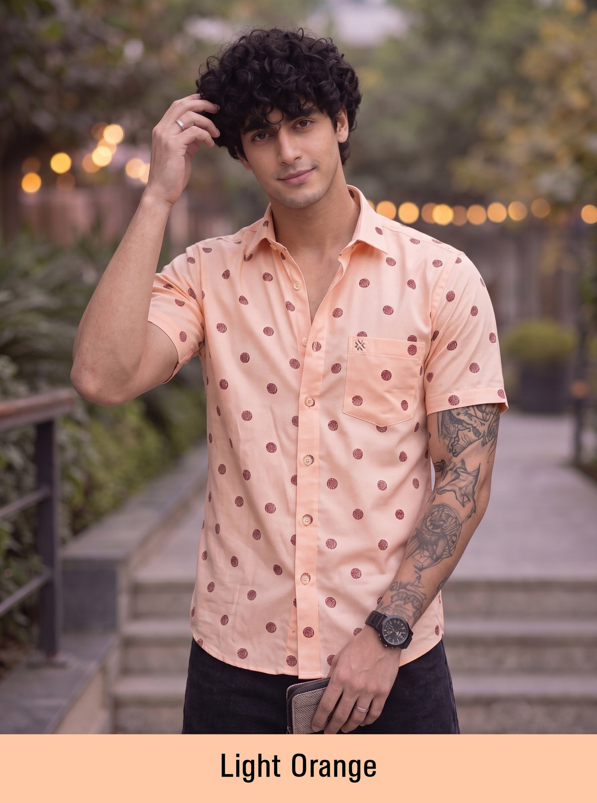 Buy 1 get 1 free - Rixo Printed Shirt -38 Size (Half Sleeve)