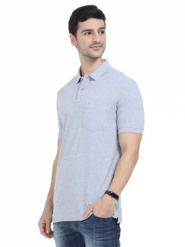 Coral light Mileange Hash Colour T-Shirt for Men - 7004 BUY 2 GET 1 FREE Main Image