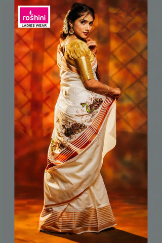 kerala-cream-colour-sarees-online-red-border