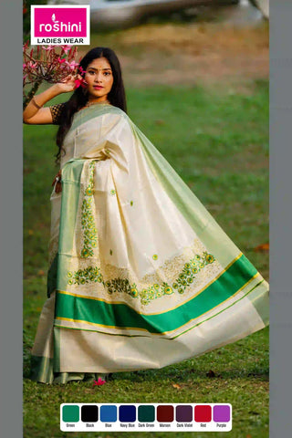 kerala-kasavu-sarees-online-green-border-roshini