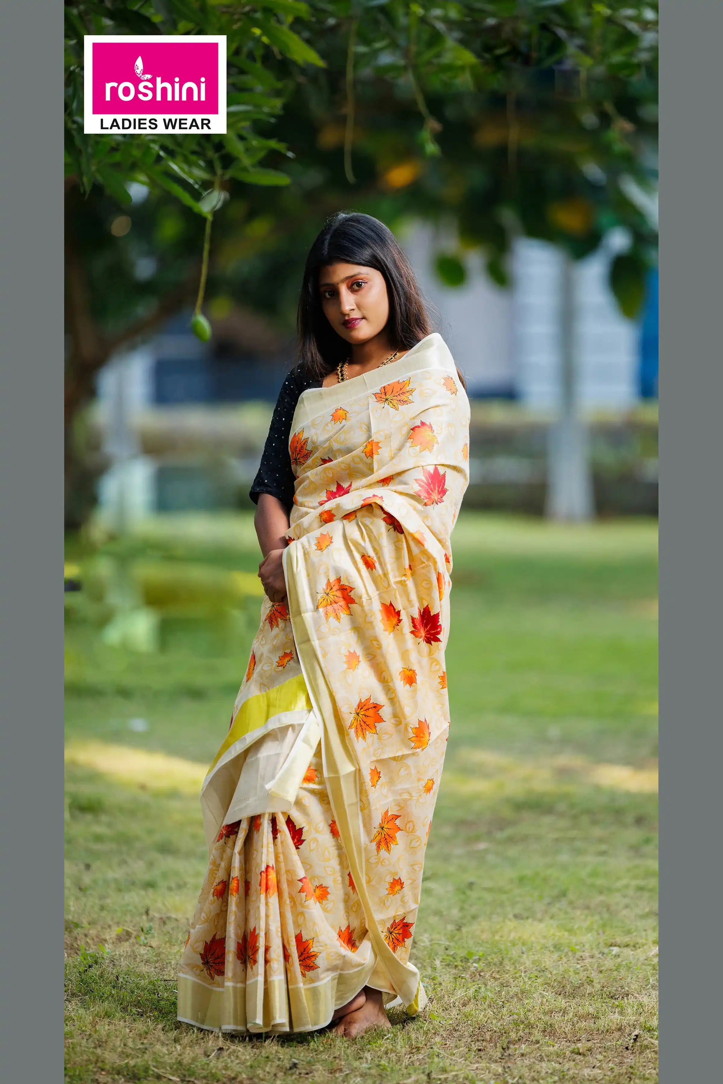 kerala-traditional-sarees-online-flower-print