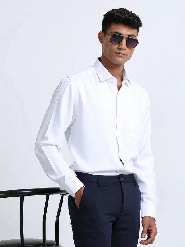 Economic Ginger White Colour Full Sleeve Shirt For Men Main Image