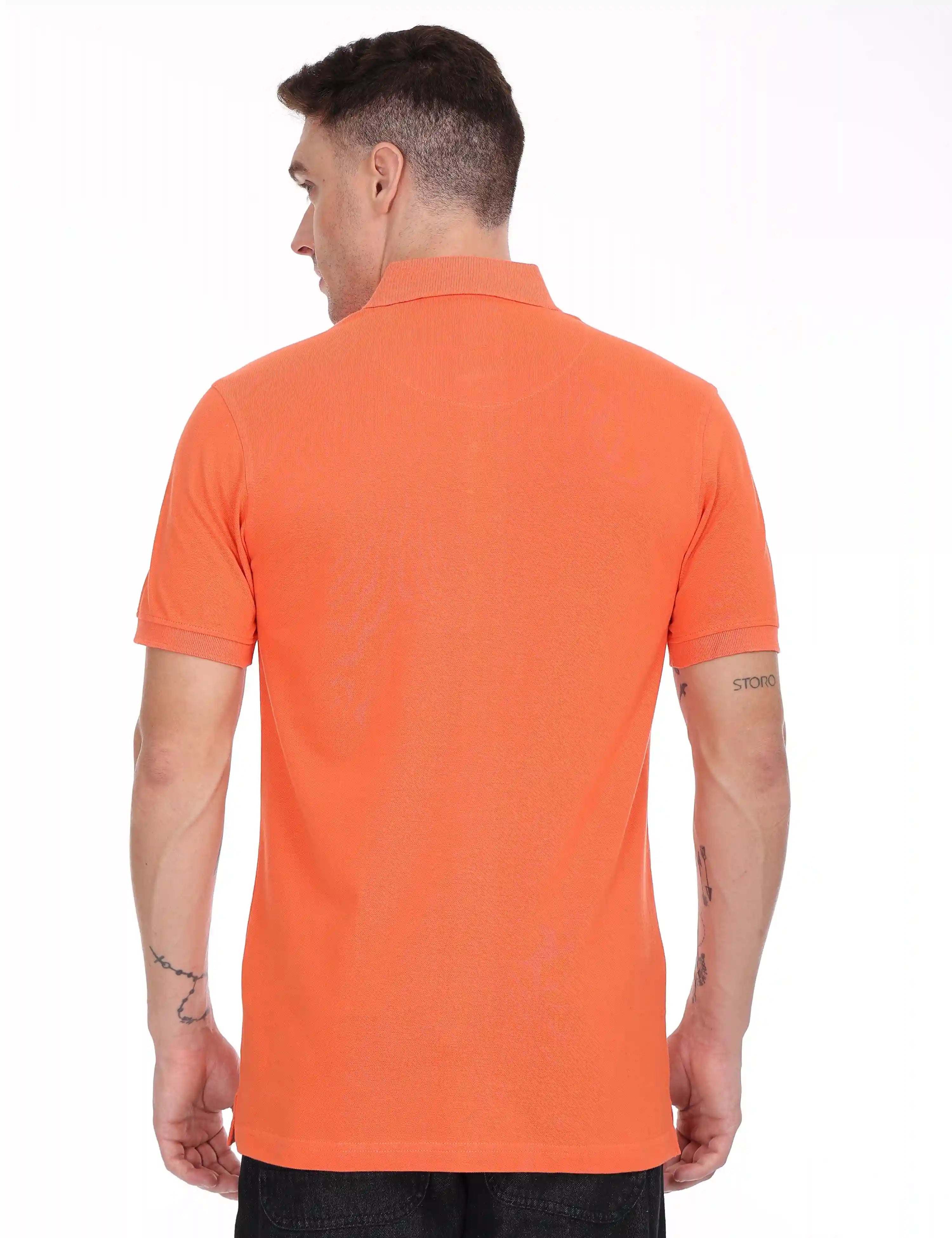 orange-colour-t-shirt-for-men-half-sleeve