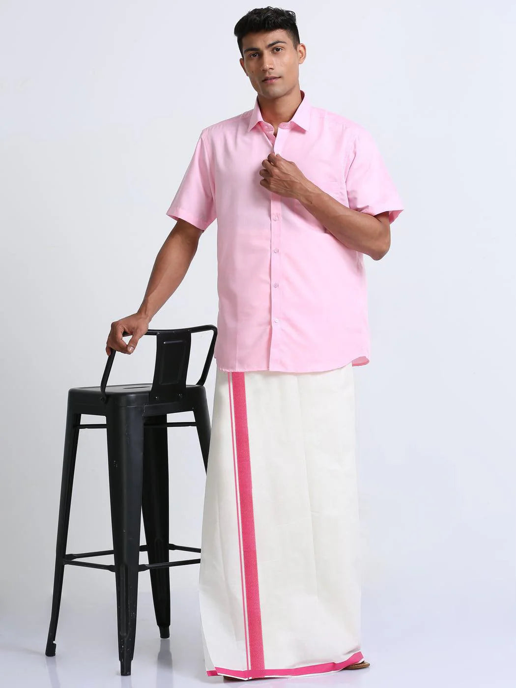 pink-border-double-dhoti