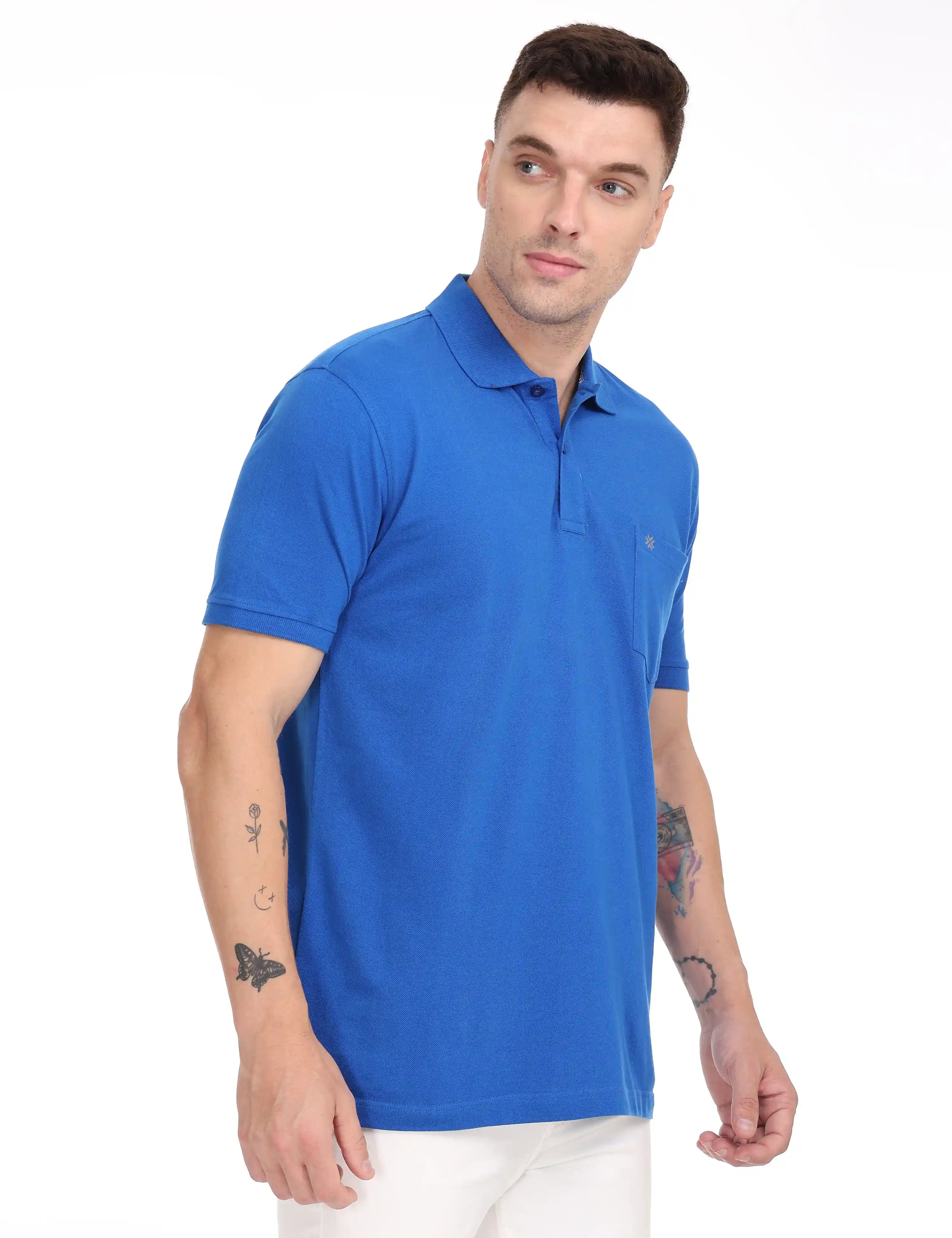 royal-blue-collar-t-shirts-for-men-Rixo